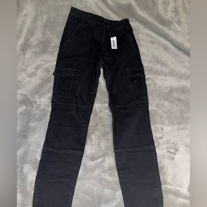 Garage skinny black cargo pants